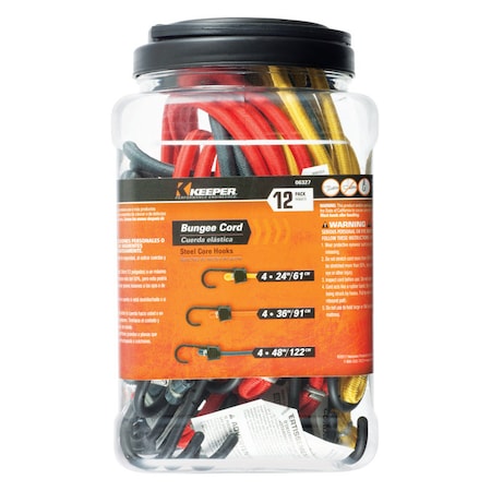 Keeper Keeper Assorted Bungee Cord Set 24 in. L X 0.315 in. 12 pk 6327